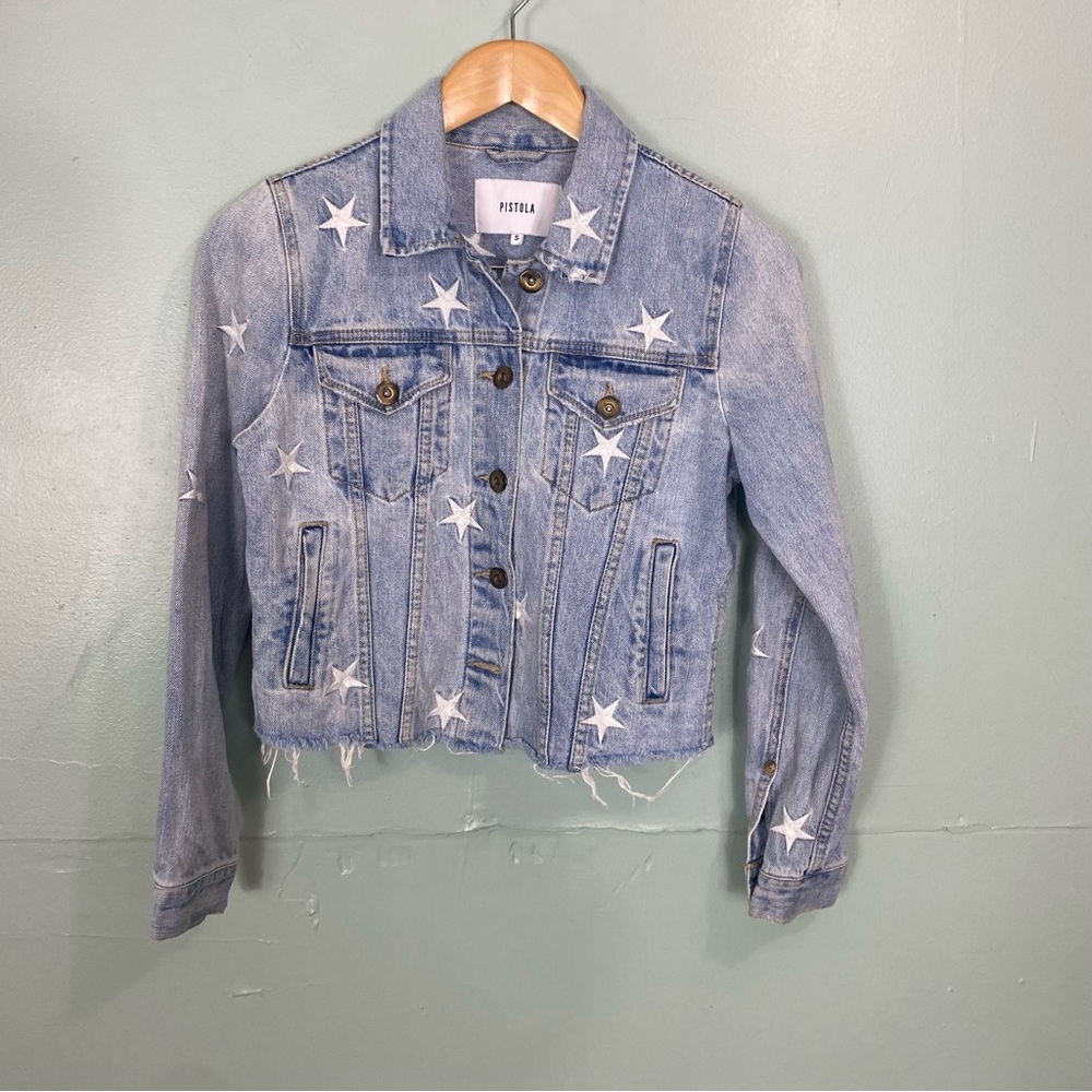 Pistola Light Blue Star Jean Jacket